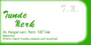 tunde merk business card